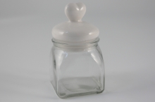 Barattolo quadrato cuore